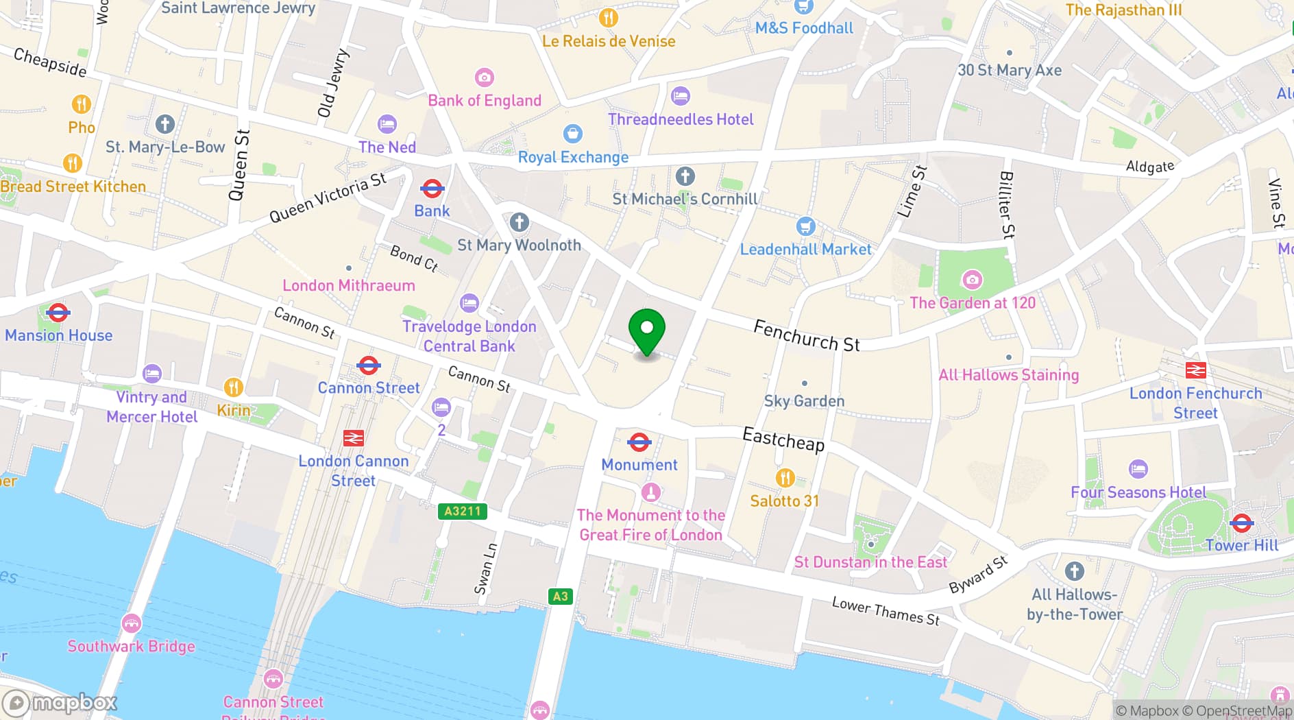 Map showing The Folly Bar