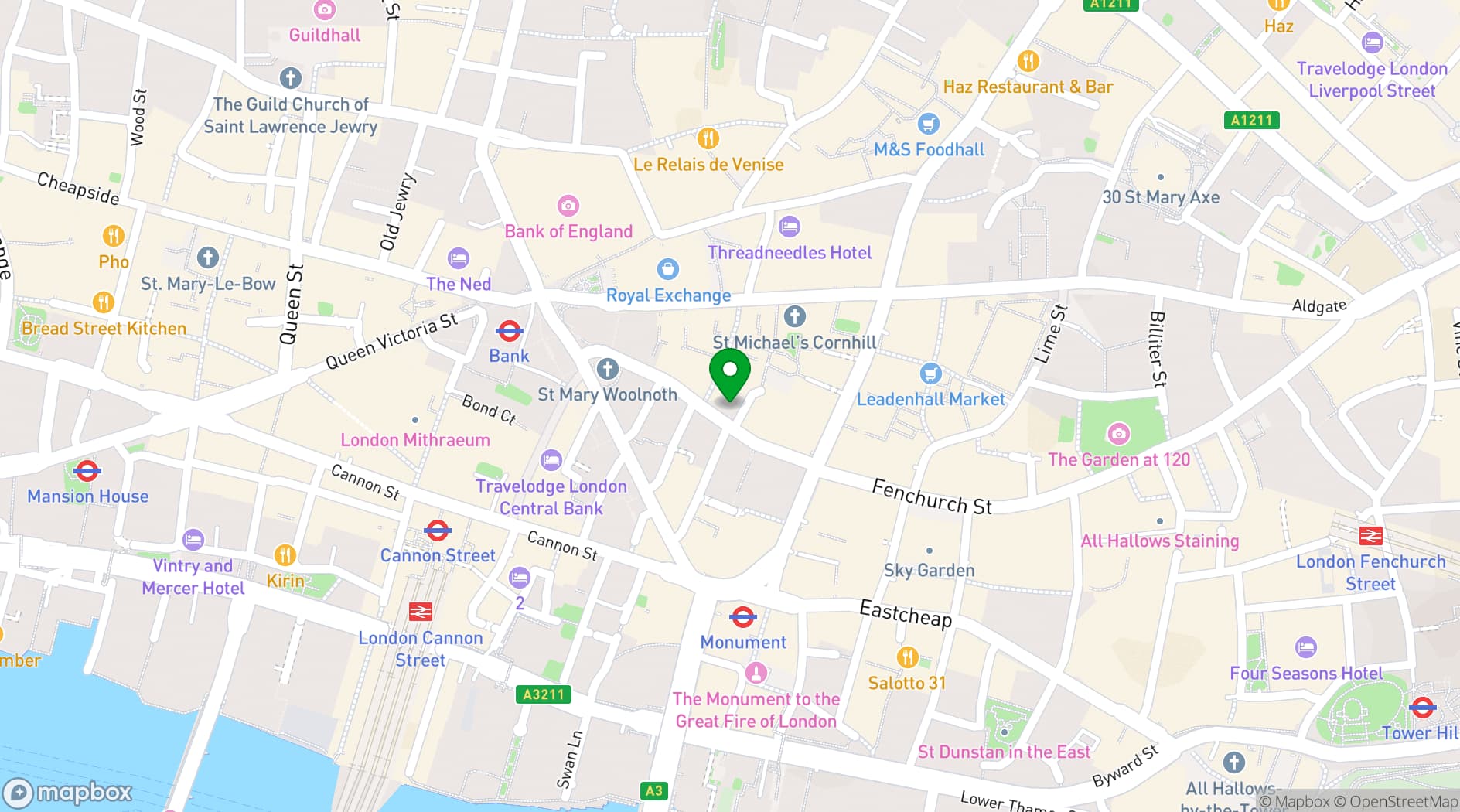 Map showing St Edmund the King