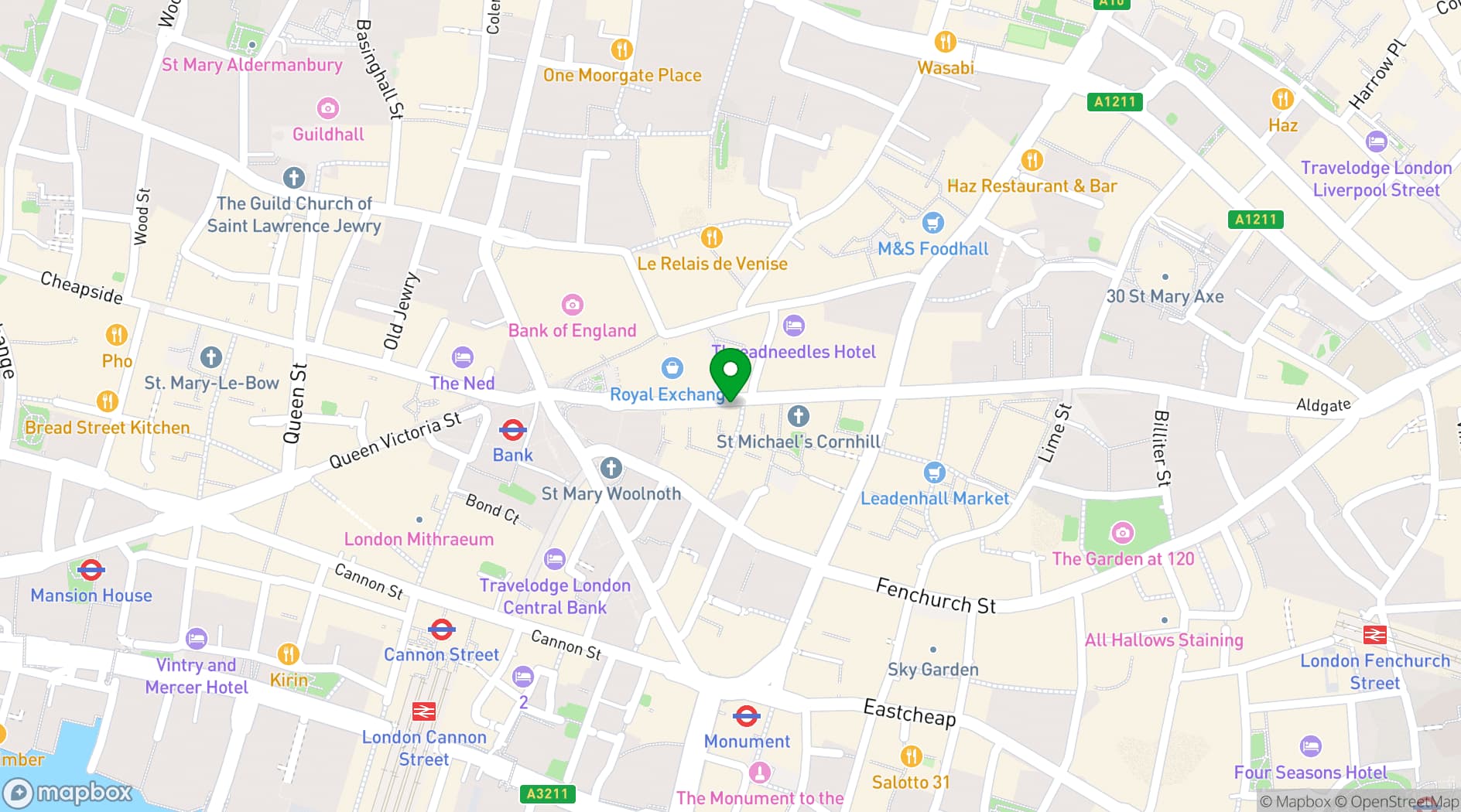 Map showing Simmons Bank 