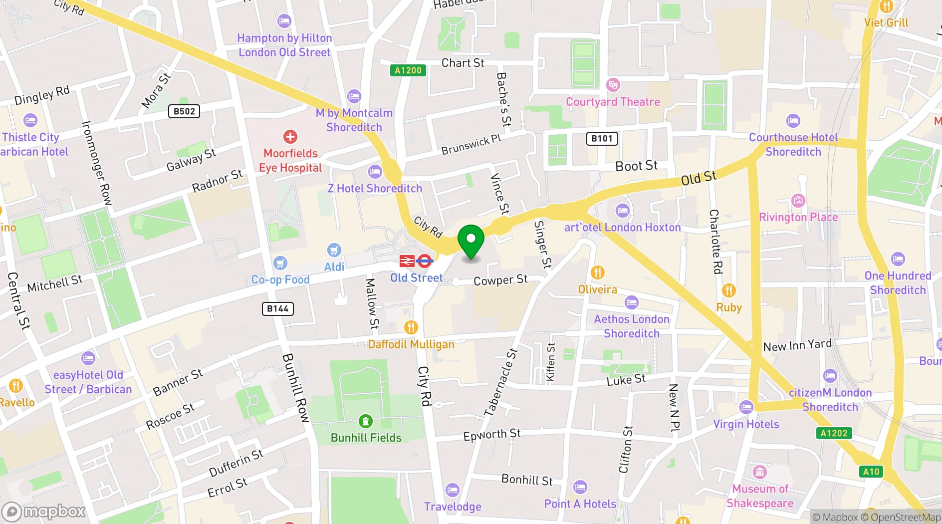 Map showing 99 City Road Conference Centre