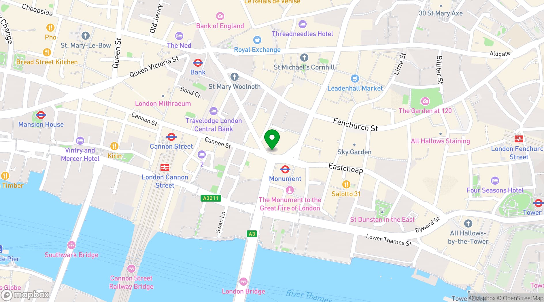 Map showing Wagtail