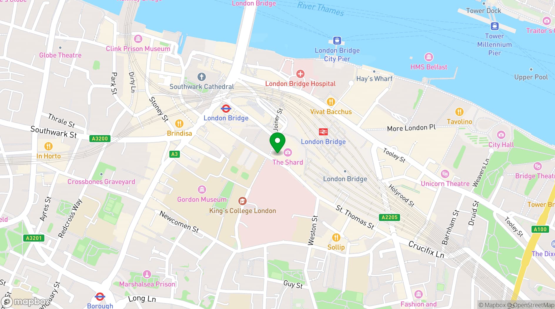Map showing Hutong London