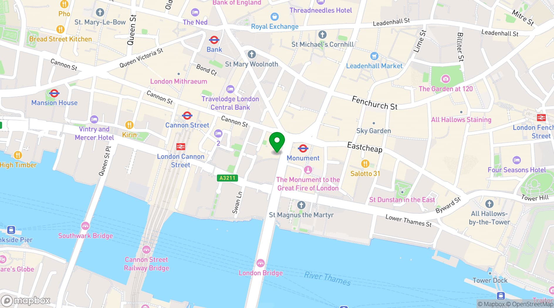Map showing Be At One Monument