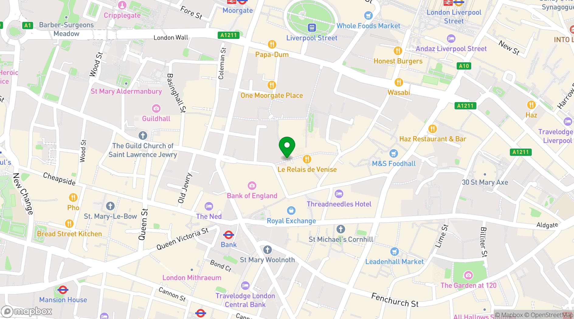 Map showing Mint Leaf Lounge
