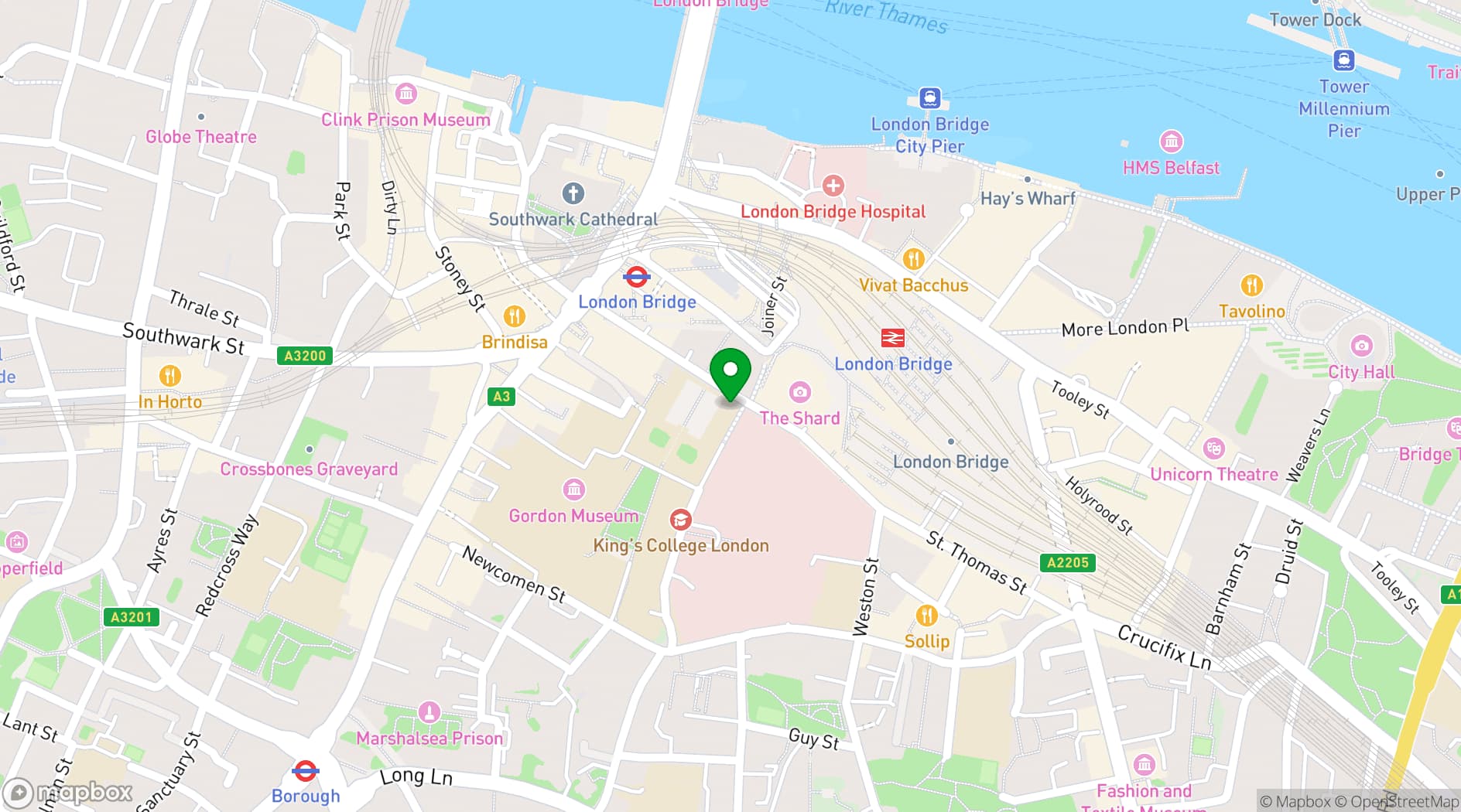 Map showing Science Gallery London 