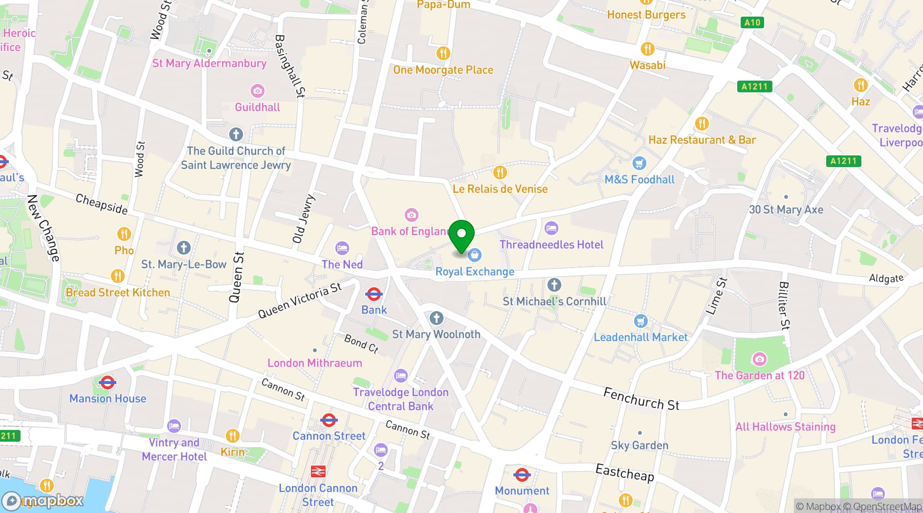 Map showing The Hidden Garden