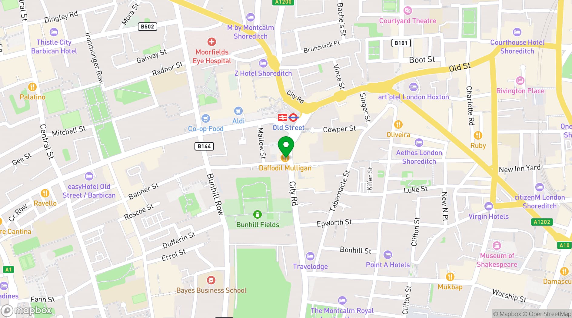 Map showing Daffodil Mulligan