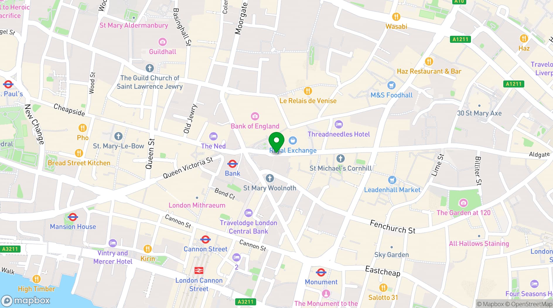 Map showing The Banking Hall