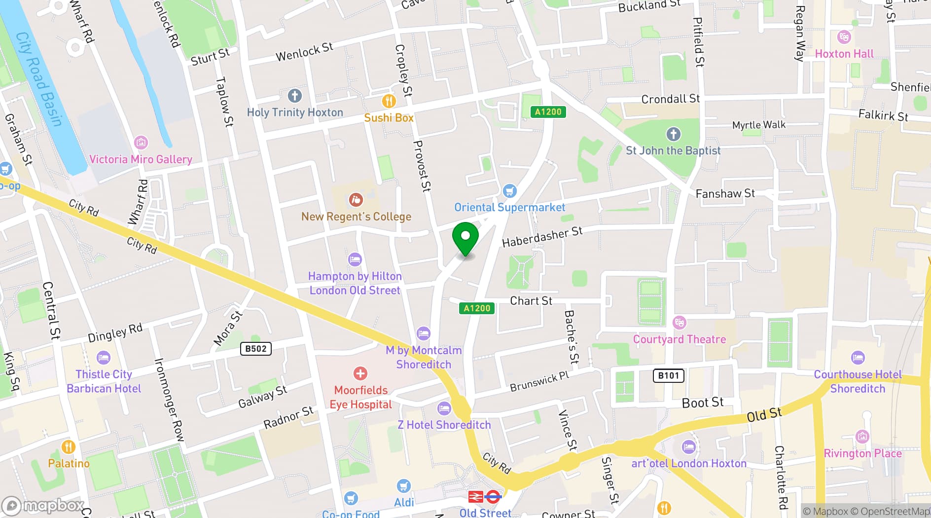 Map showing Étage London