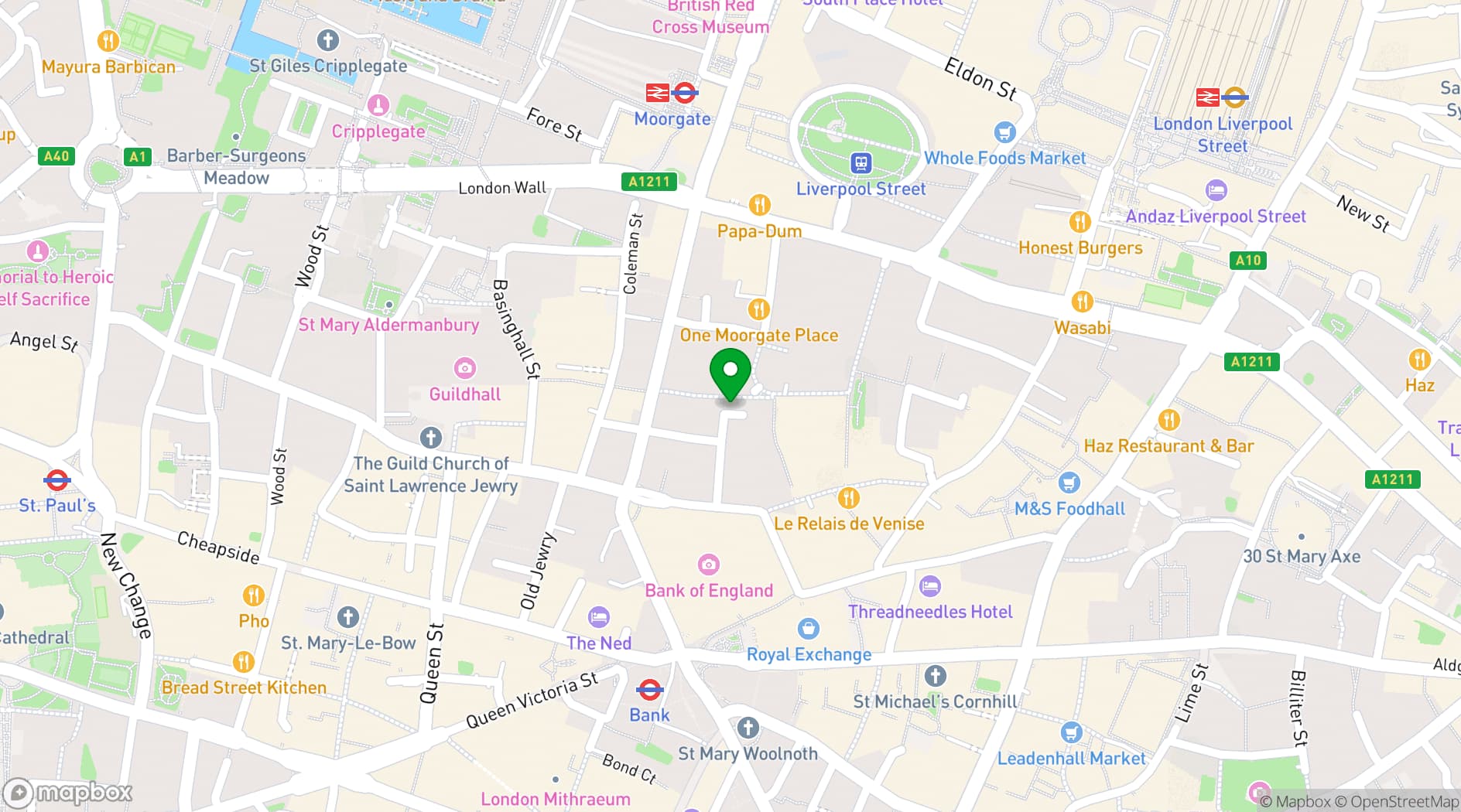 Map showing Token House