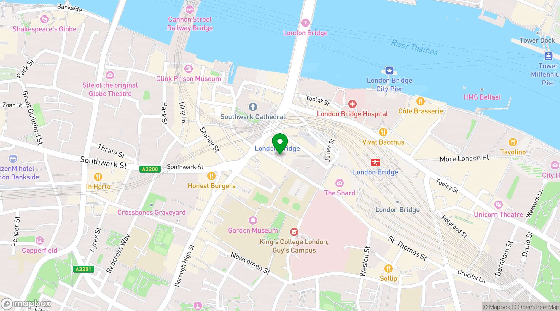 Map showing Old Operating Theatre Museum and Herb Garret