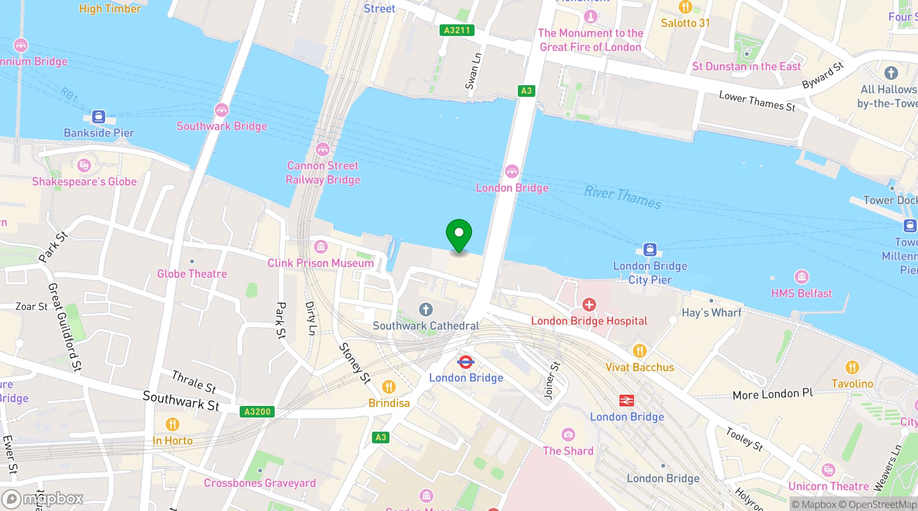 Map showing Glaziers Hall