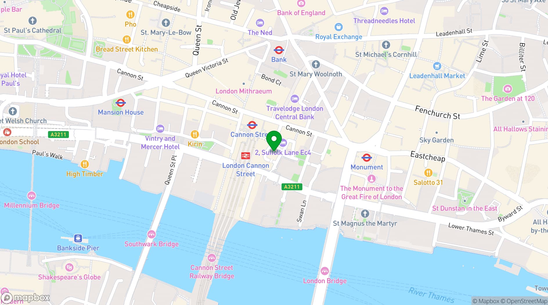 Map showing City Pavilion