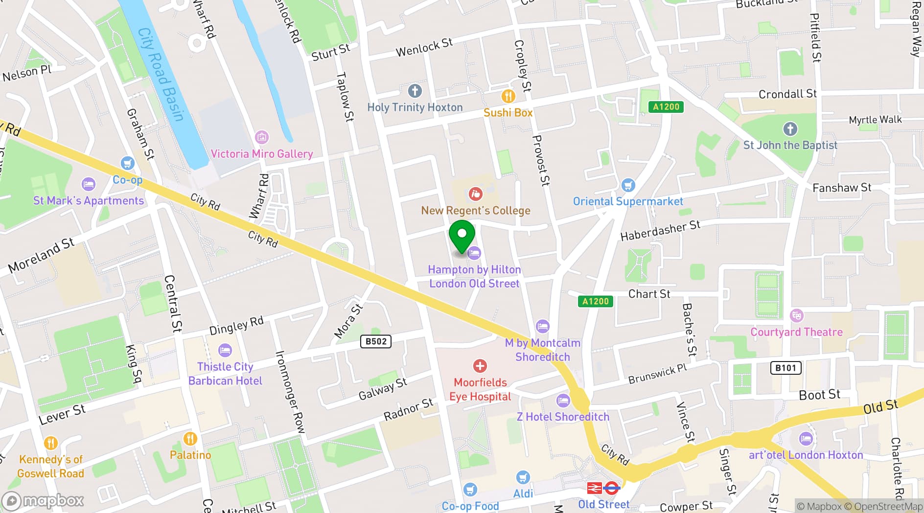 Map showing Chocolate Studios