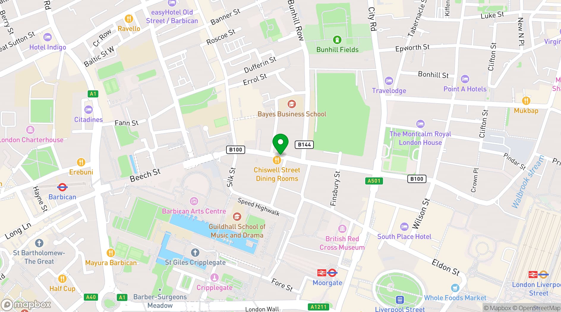 Map showing Studio Movement