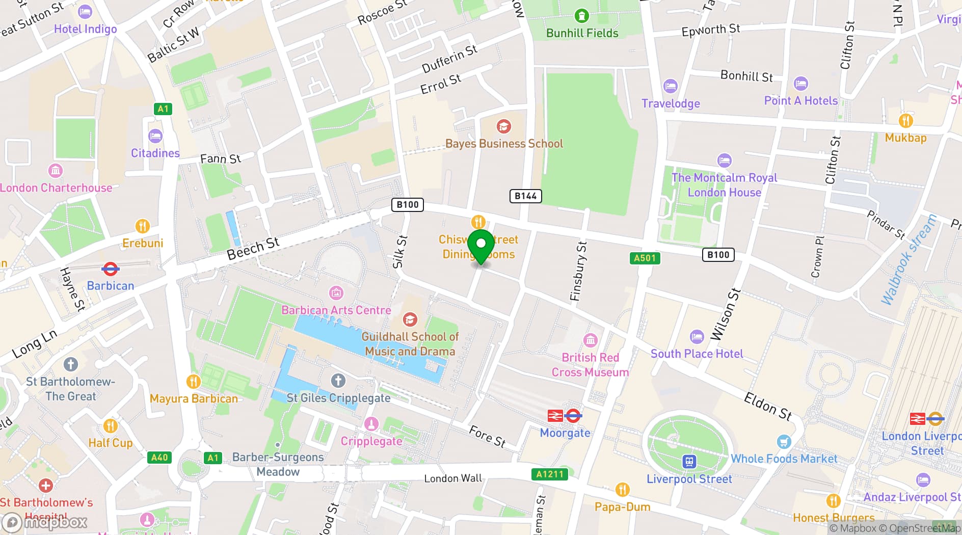 Map showing The Grubstreet Author
