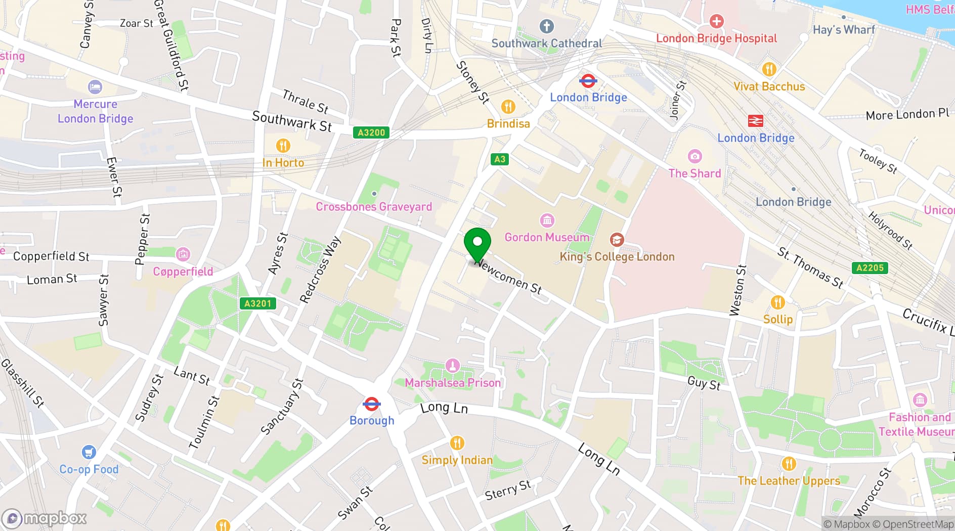 Map showing Crol and Co London Bridge
