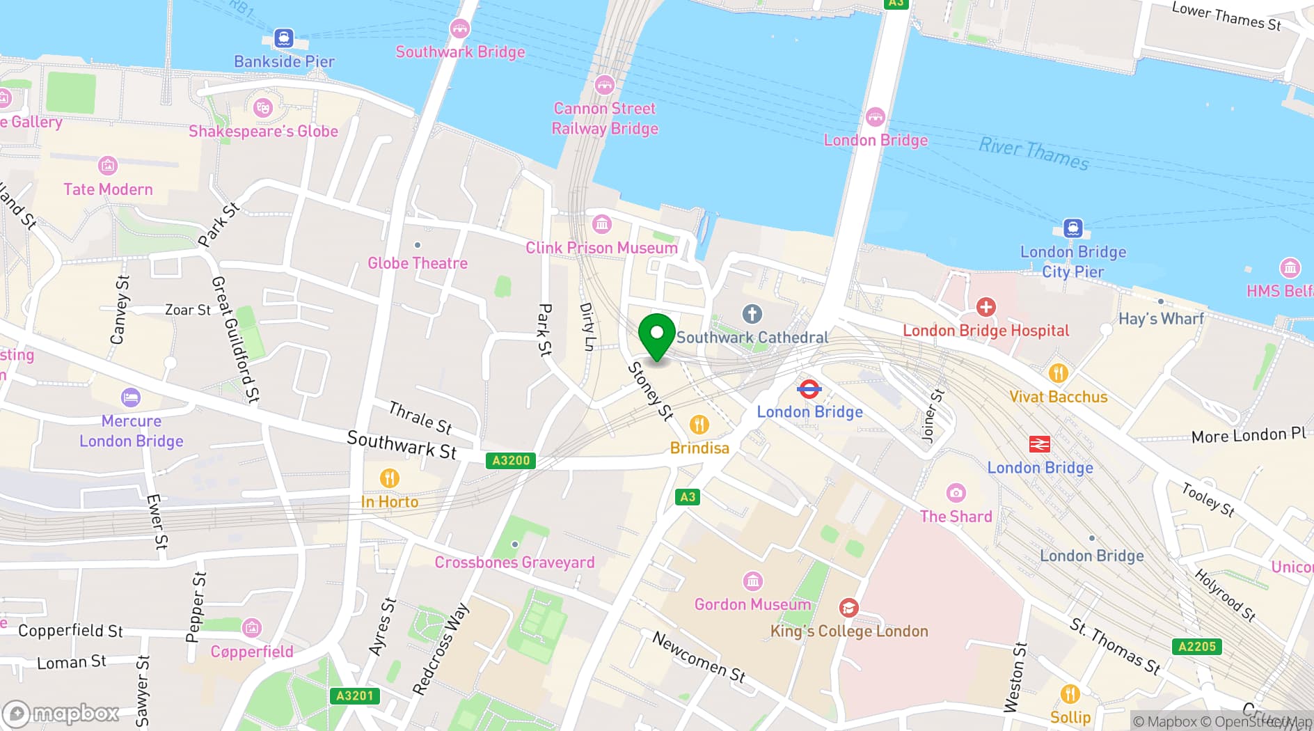 Map showing Roast Restaurant