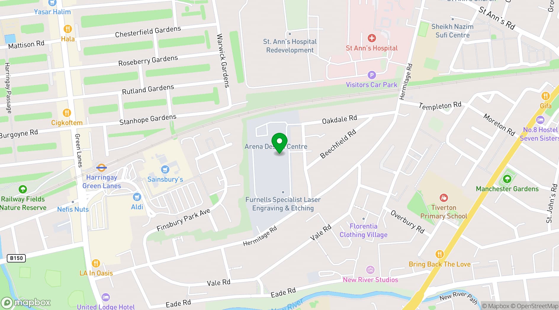 Map showing Apollo Studio London