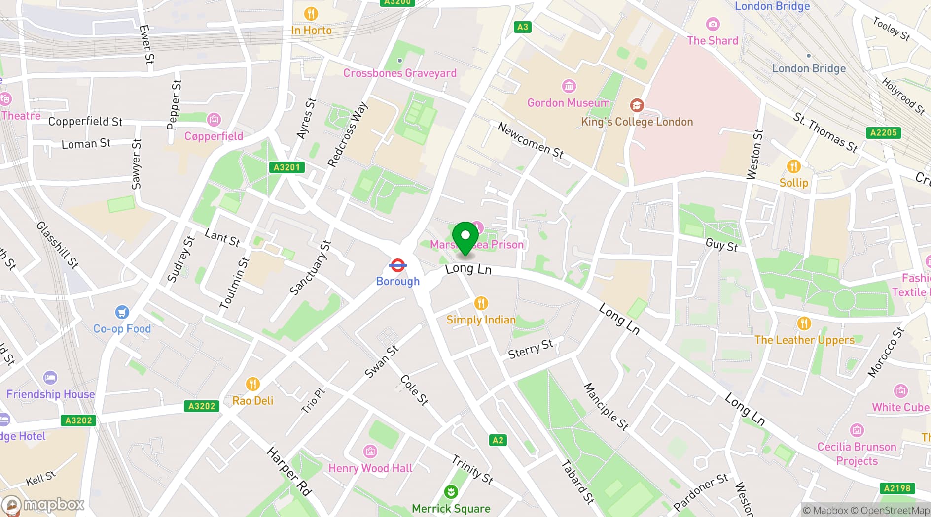 Map showing Uncommon Borough