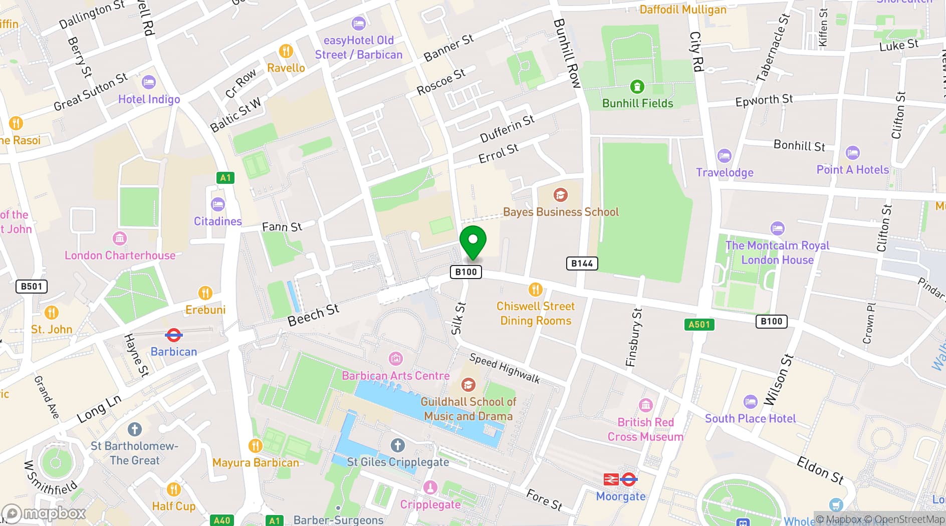 Map showing The Jugged Hare