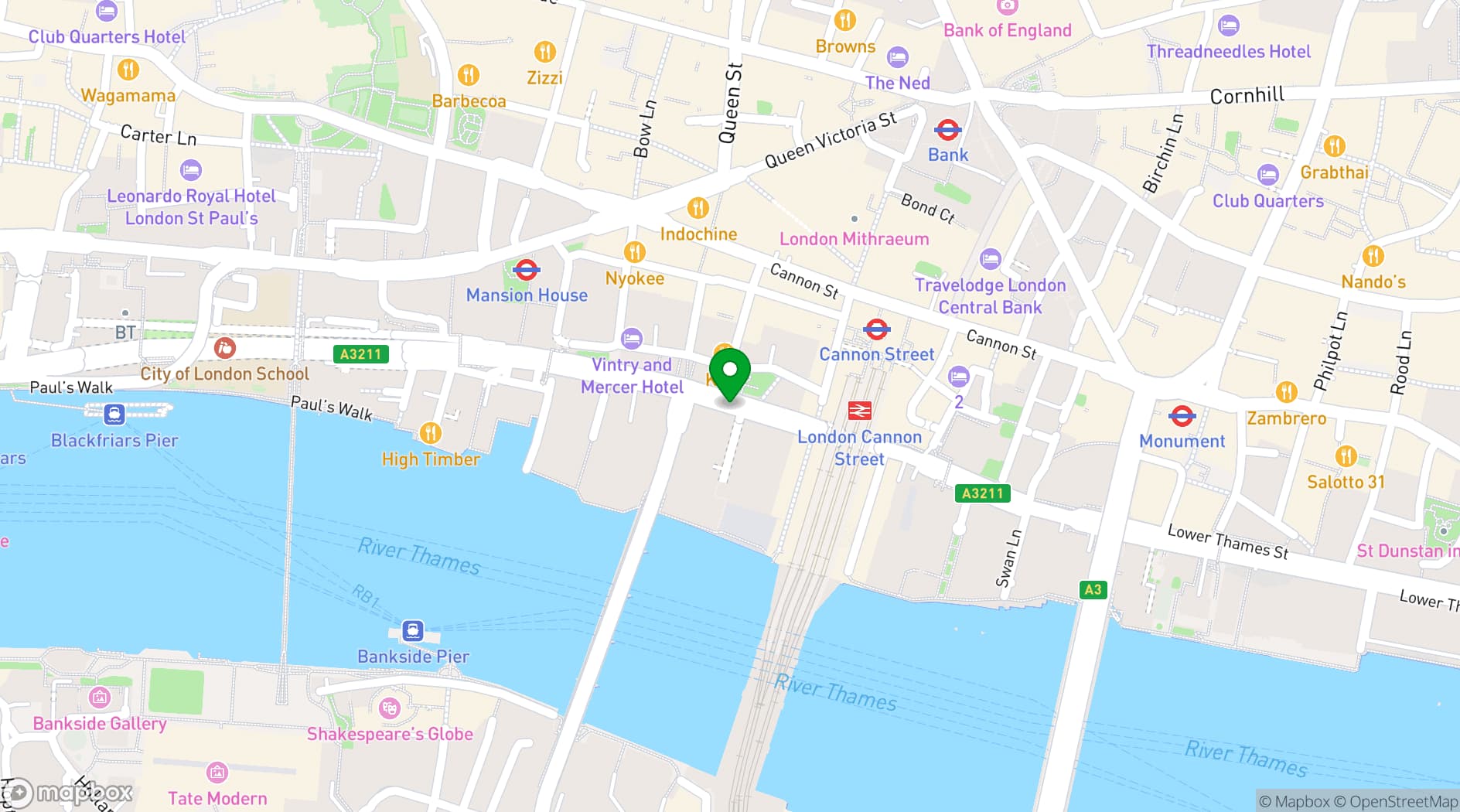 Map showing The Westin London City