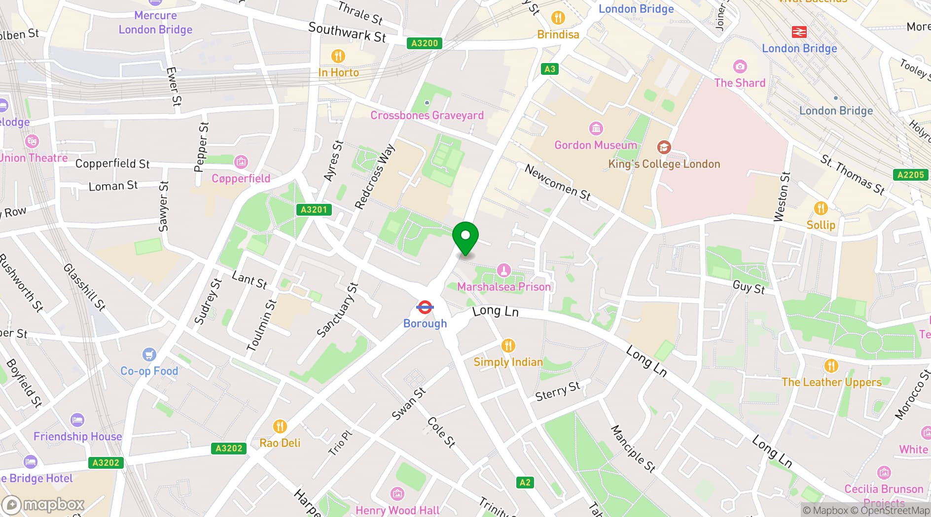 Map showing John Harvard Library