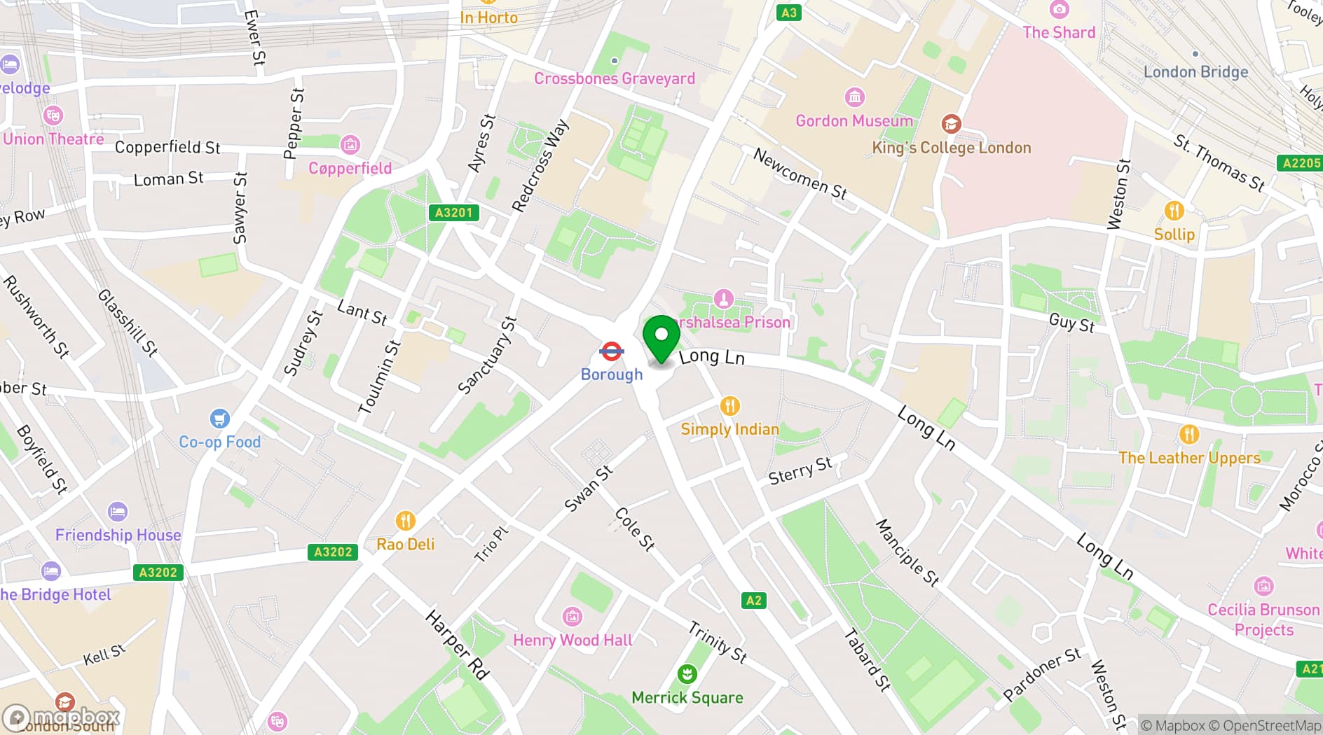 Map showing St George the Martyr Church