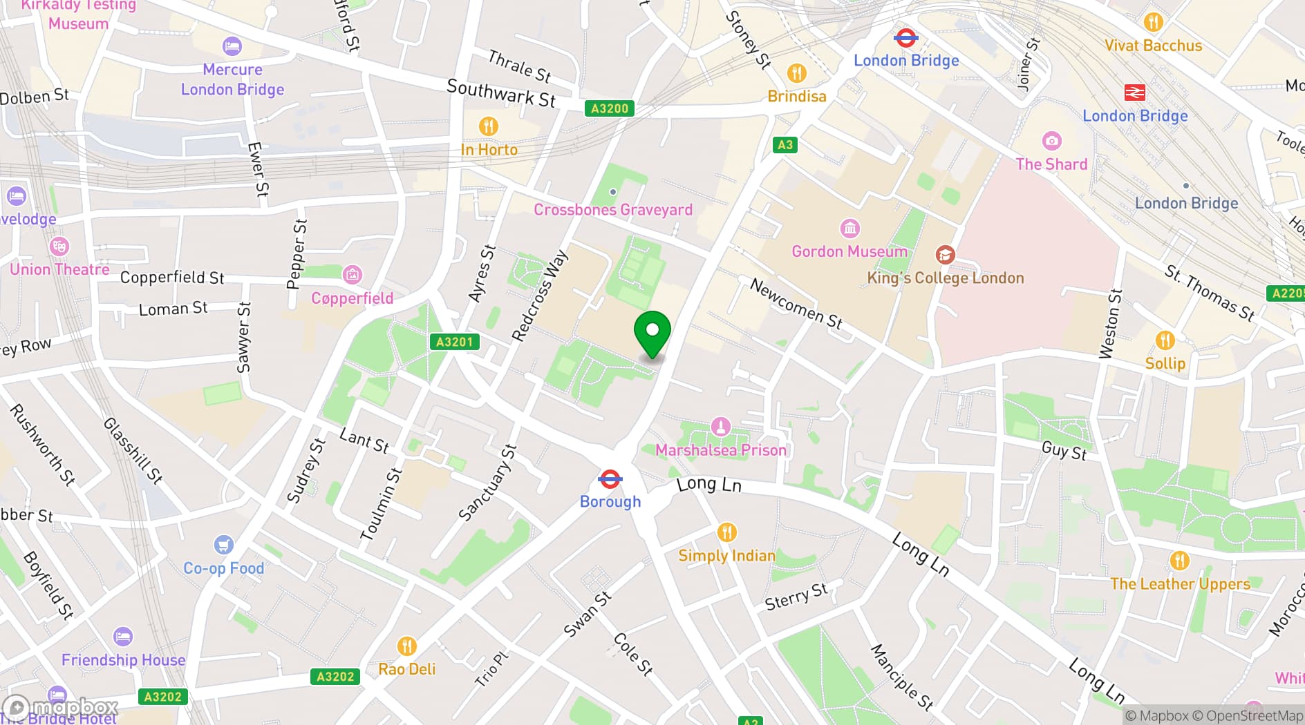 Map showing Runway East Borough High Street