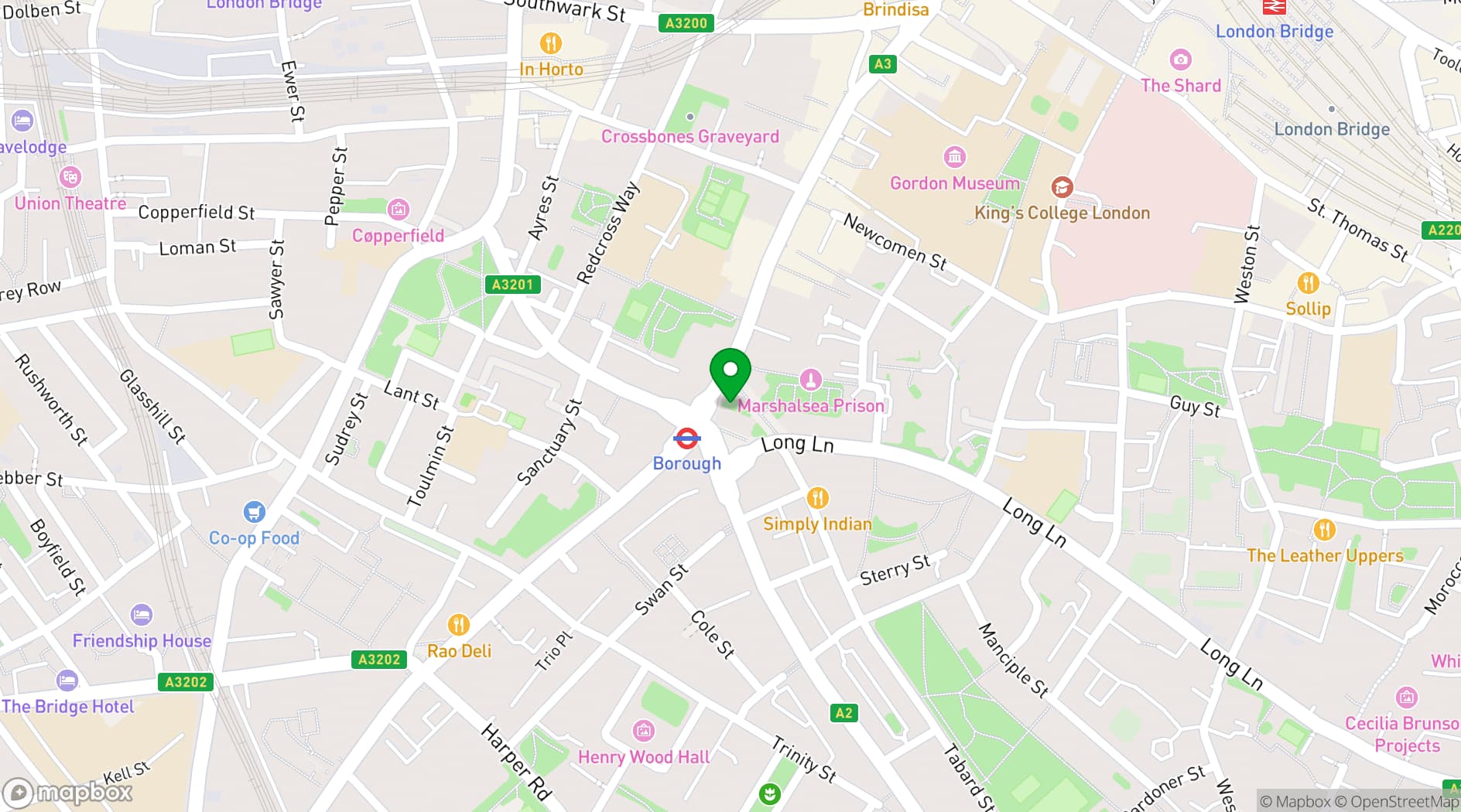 Map showing Top Floor Borough