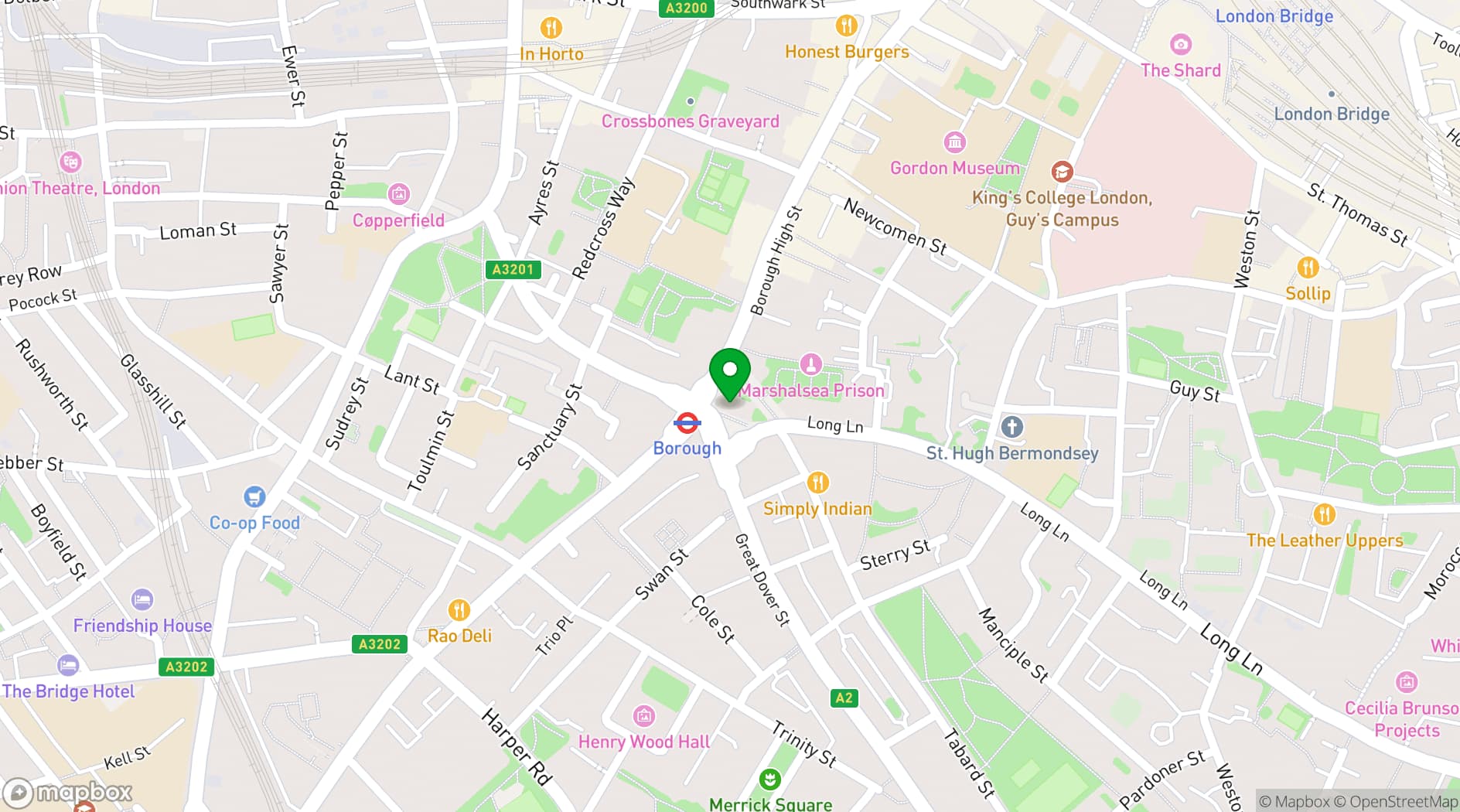 Map showing St George the Martyr Church