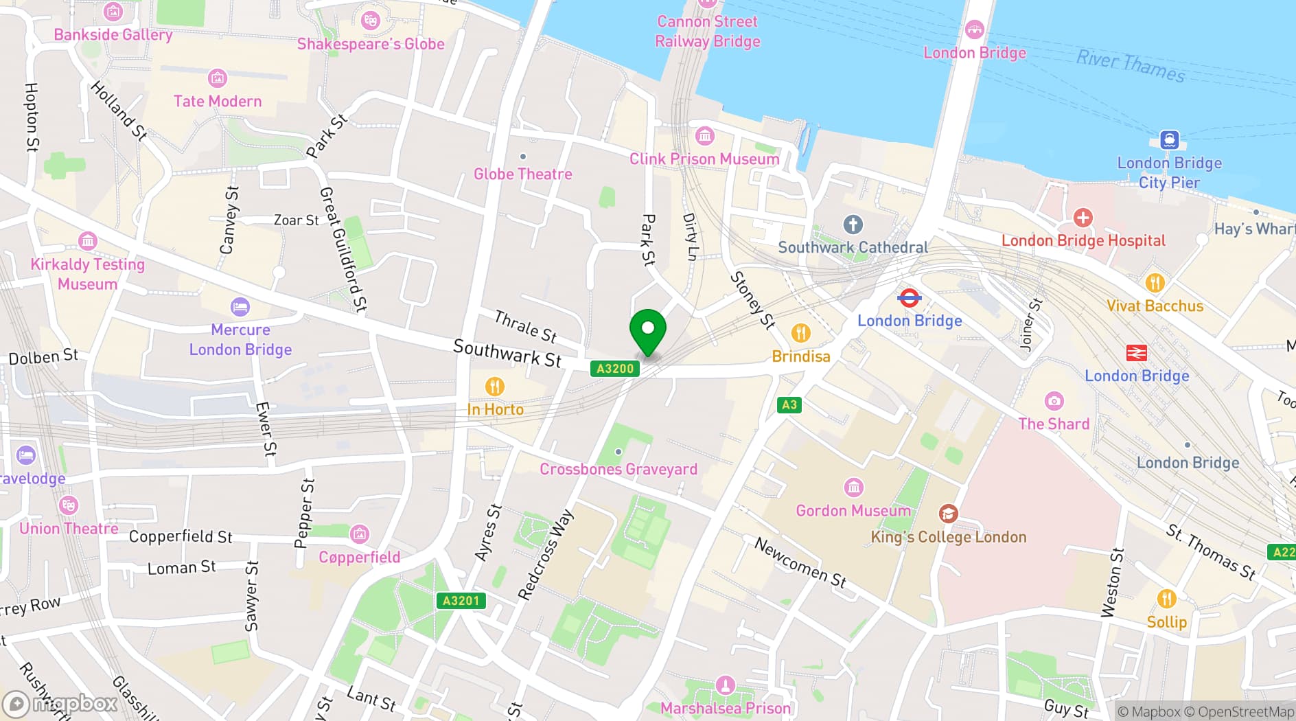 Map showing Casa do Frango - London Bridge