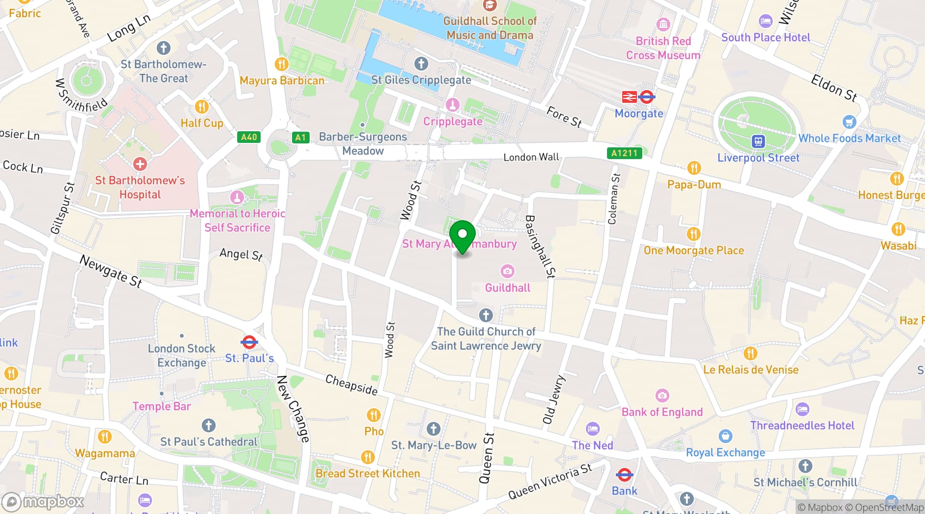 Map showing The London Centre