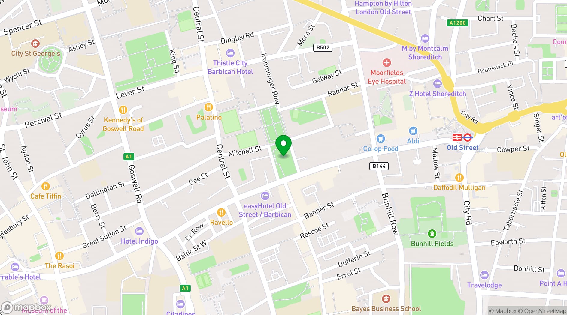 Map showing LSO St Luke's