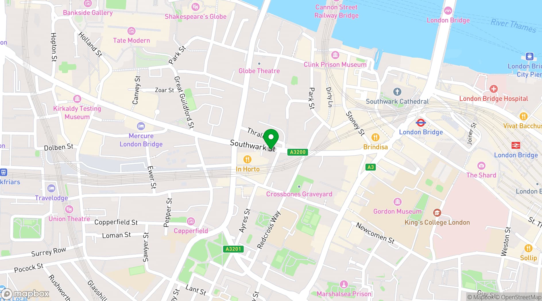 Map showing Menier Lounge