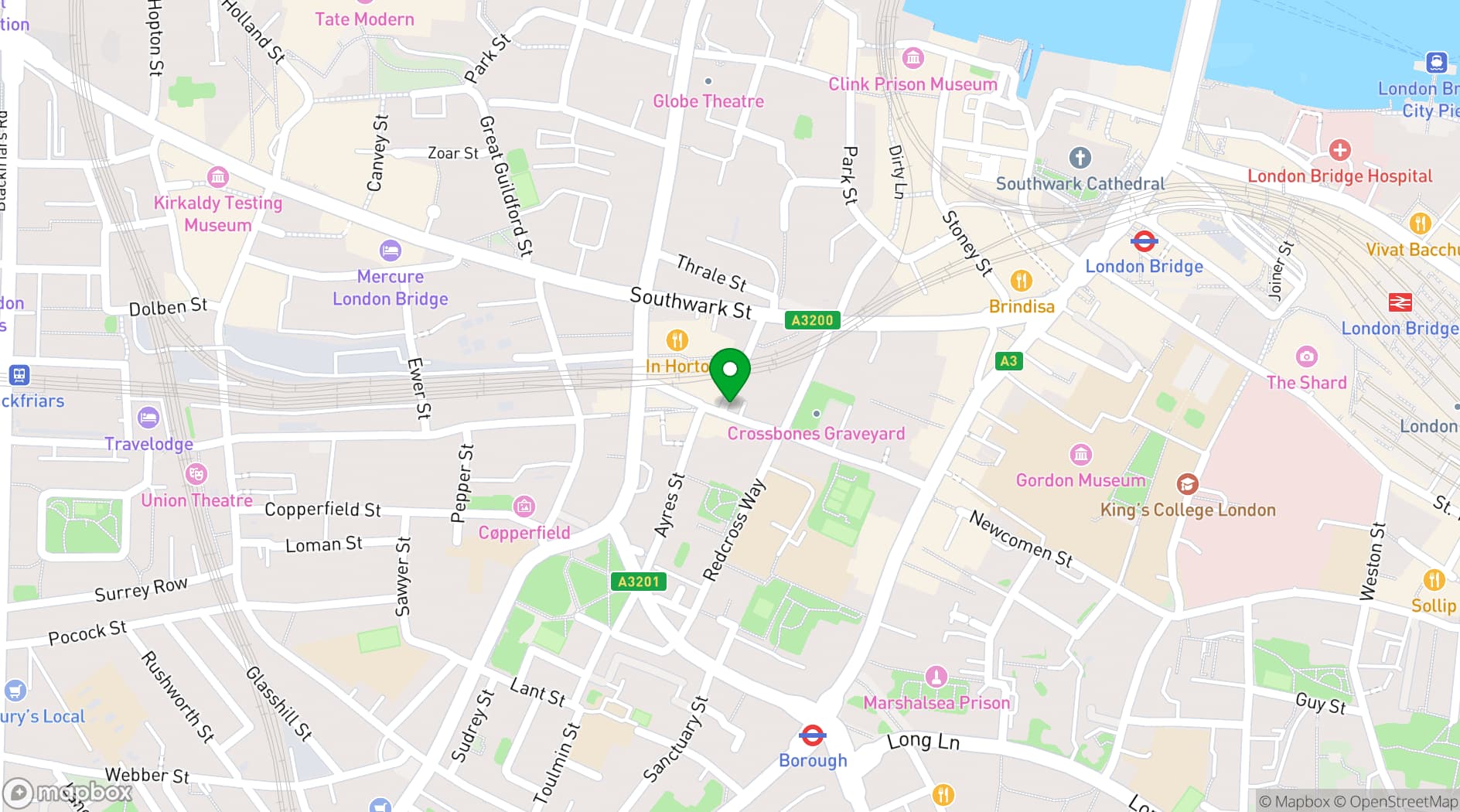 Map showing The Scoop