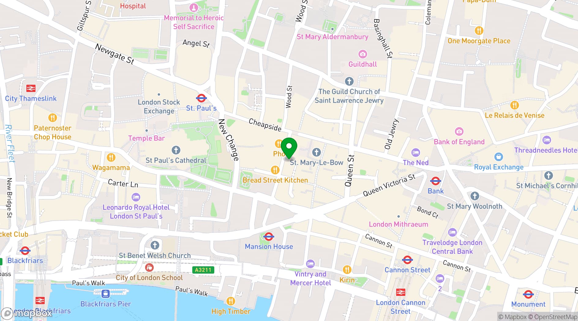 Map showing Ping Pong Bow Bell's House