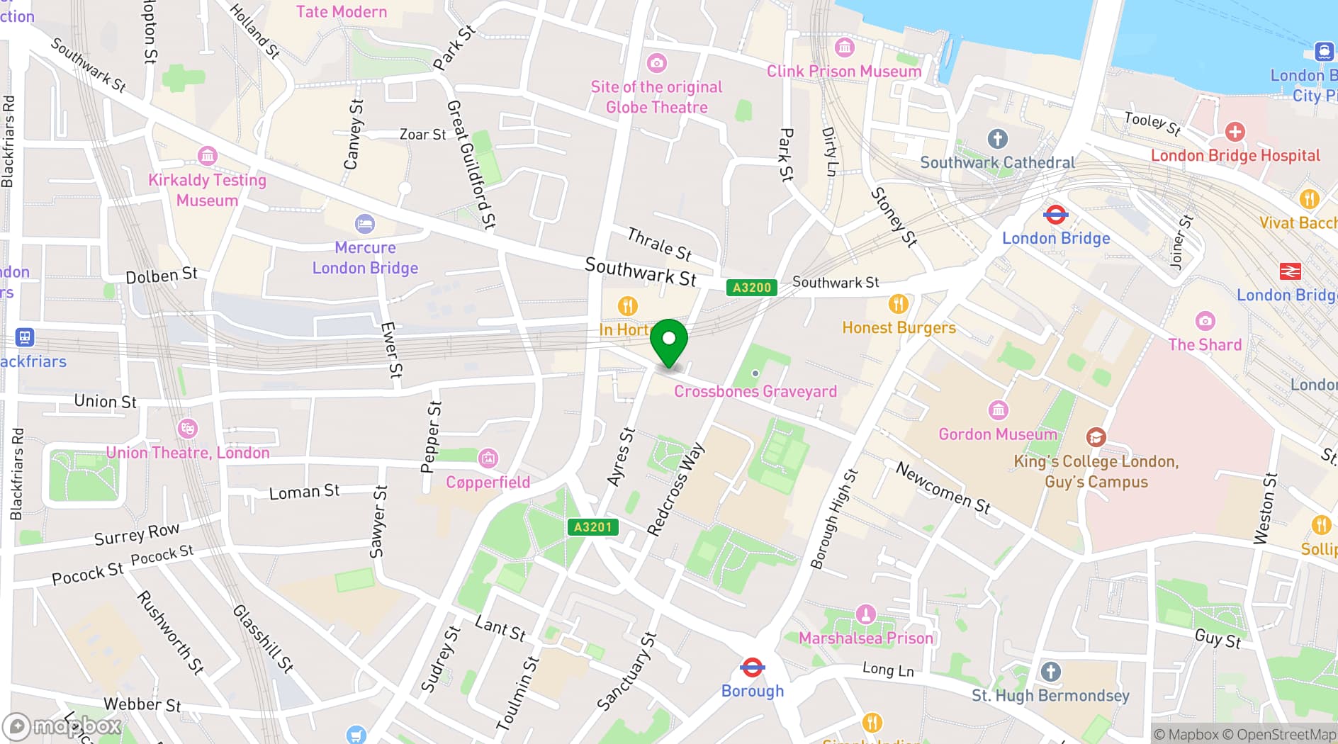 Map showing Four Quarters