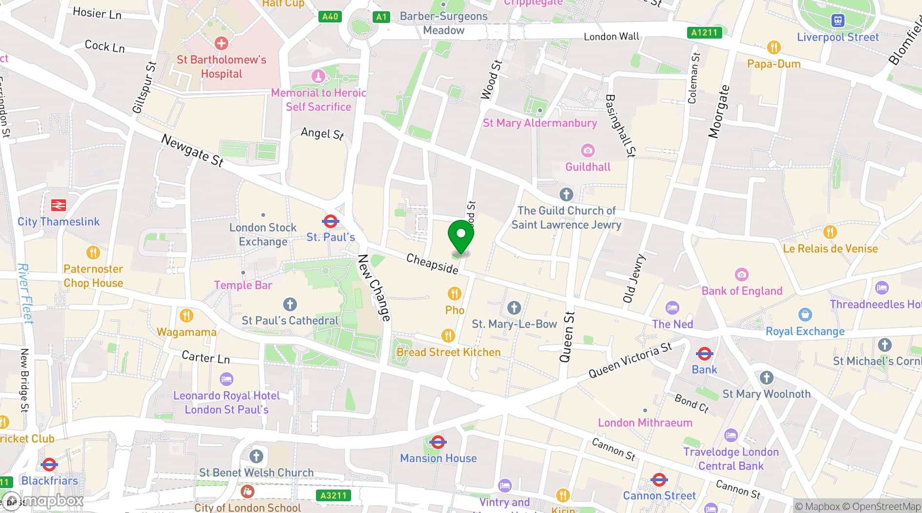 Map showing The Side Hustle