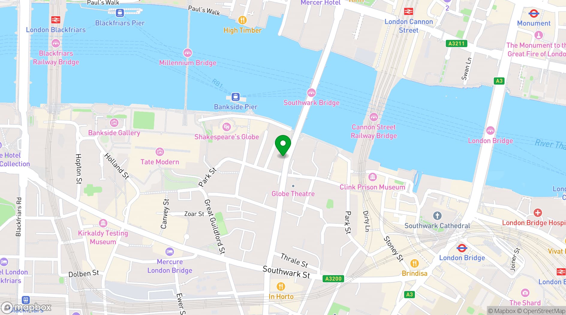Map showing Rose Court Events