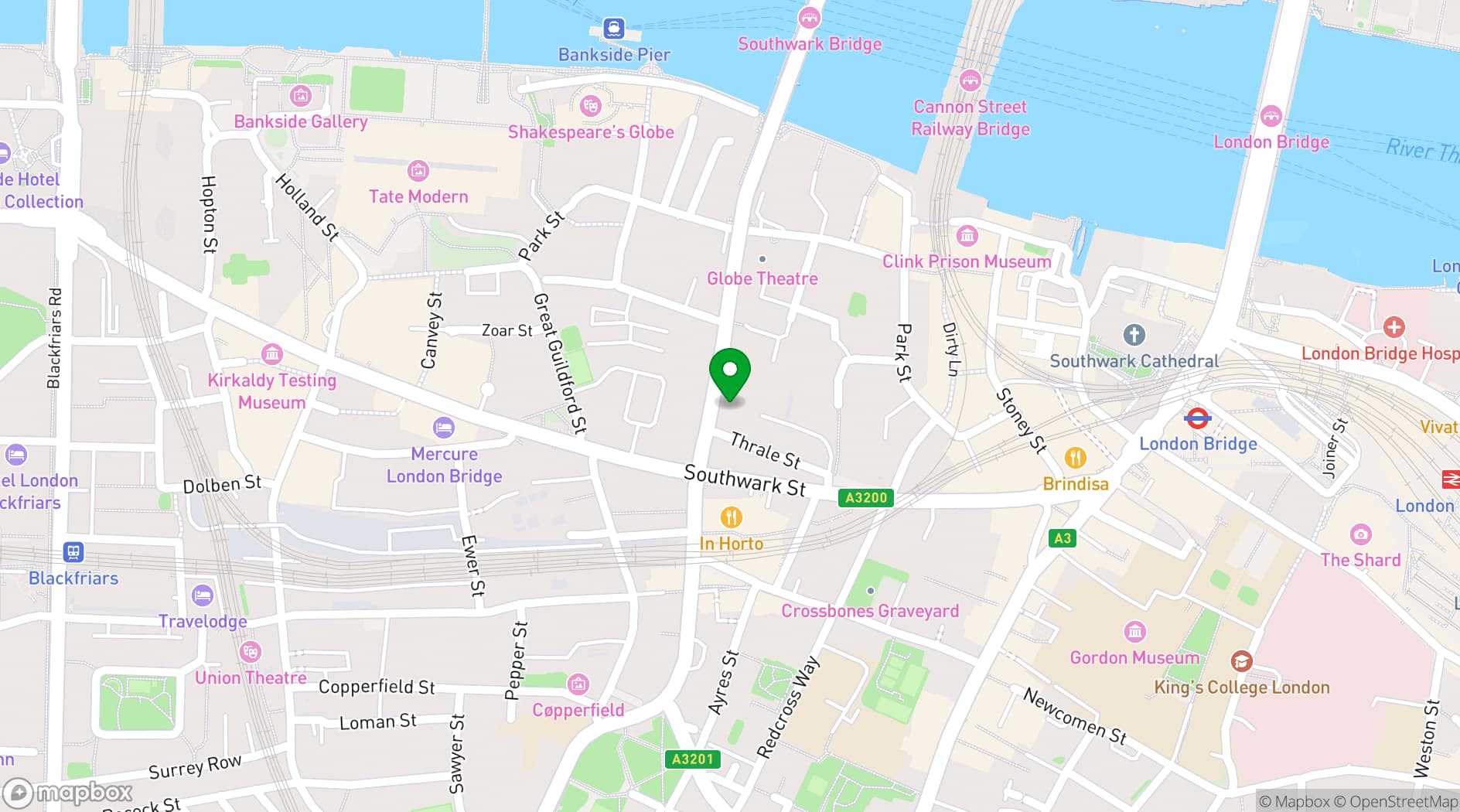 Map showing Novotel London Bridge