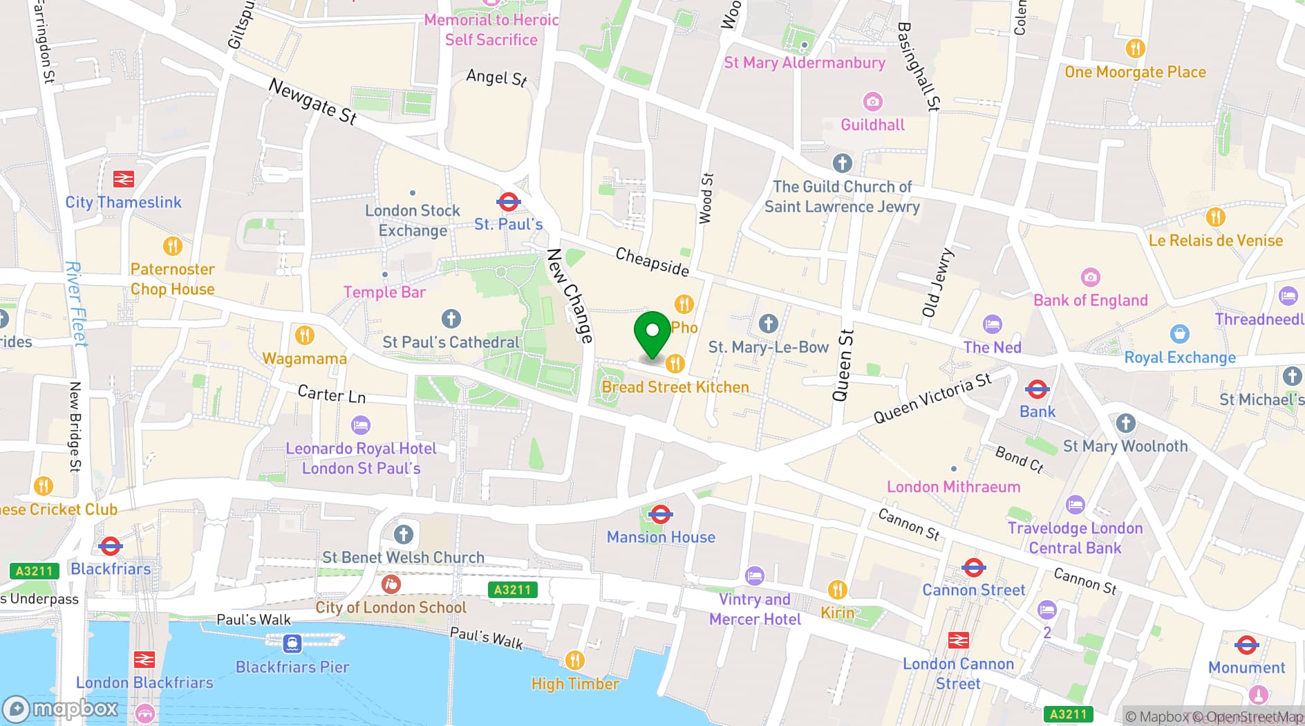 Map showing Townhouse St. Paul's