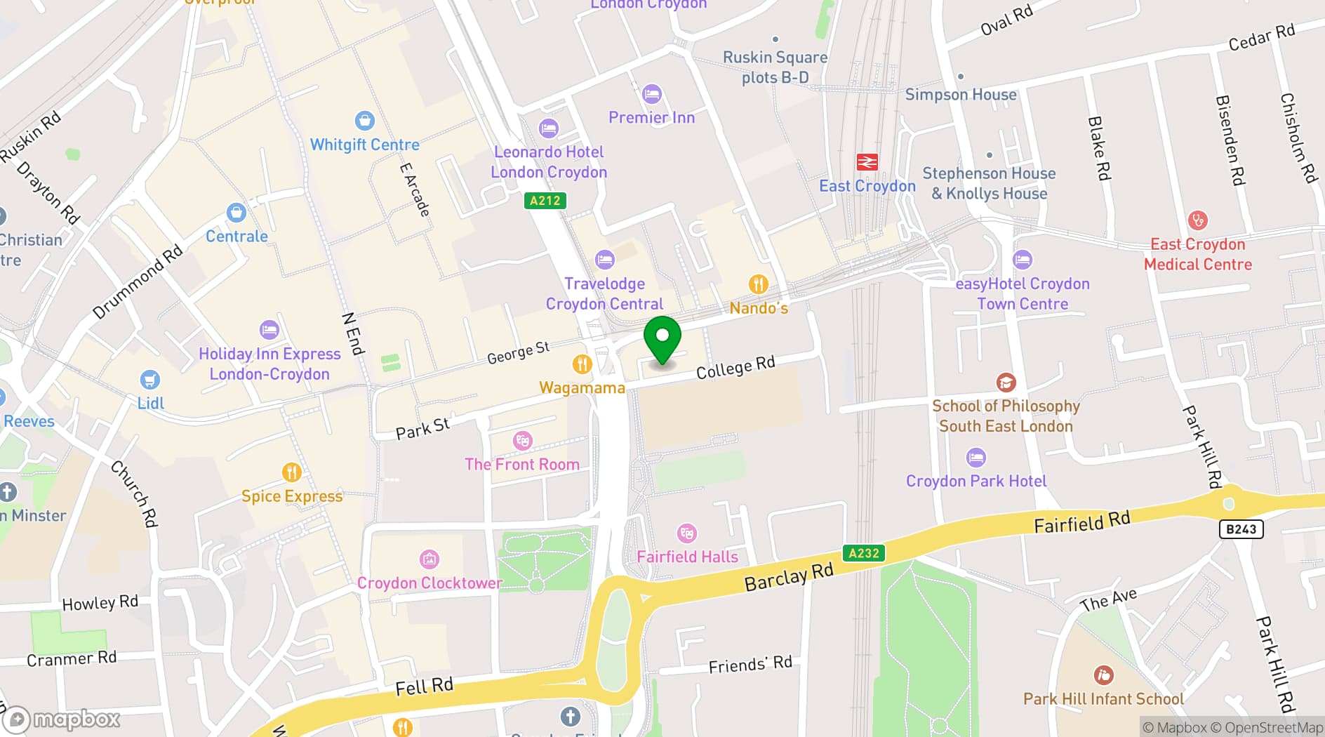 Map showing Suffolk House