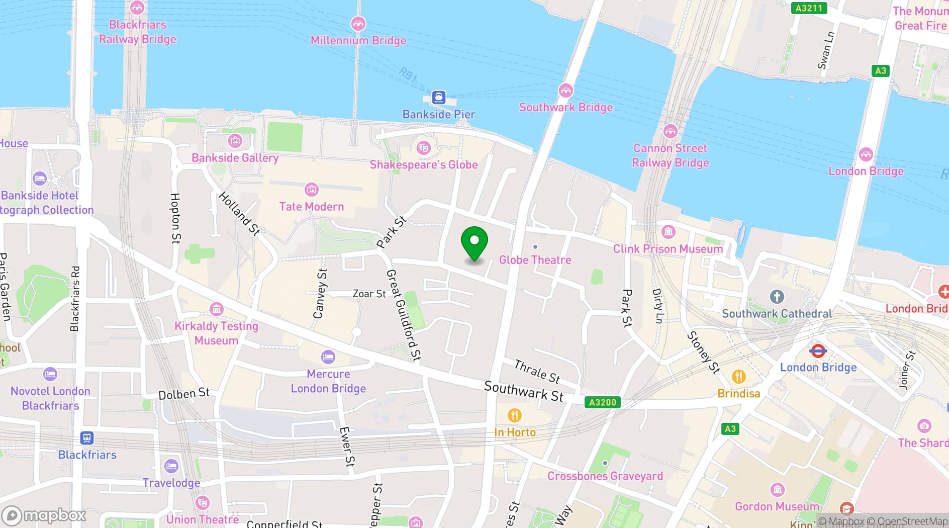 Map showing MYO Bankside