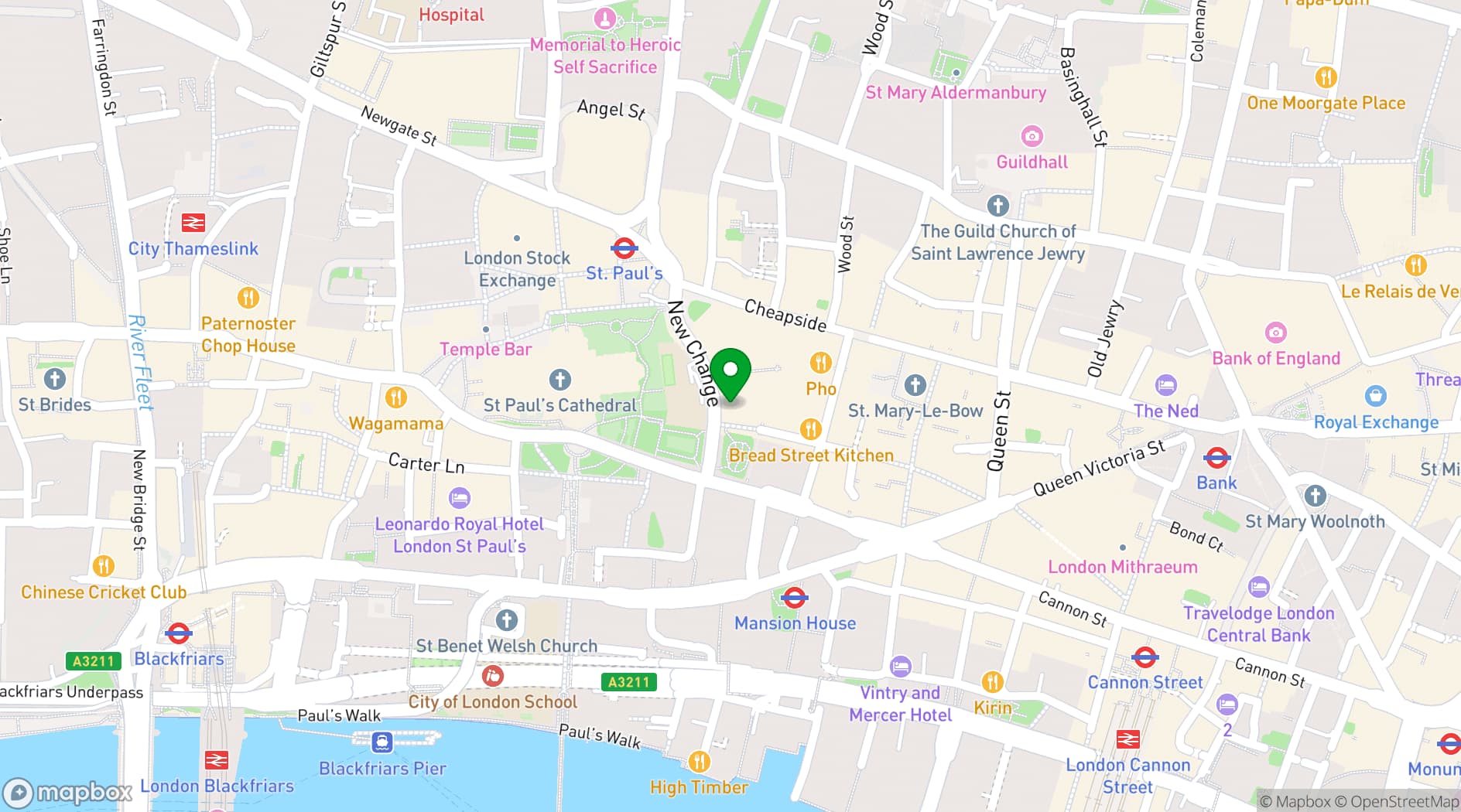 Map showing The Ivy Asia St Paul's