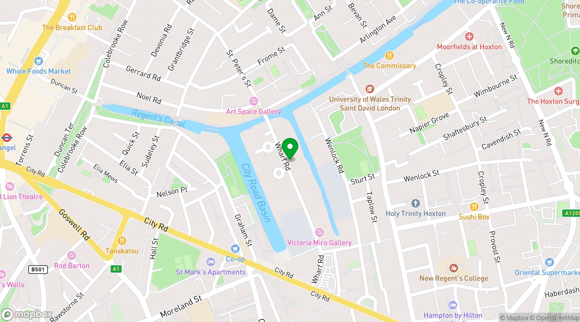 Map showing UP Studios