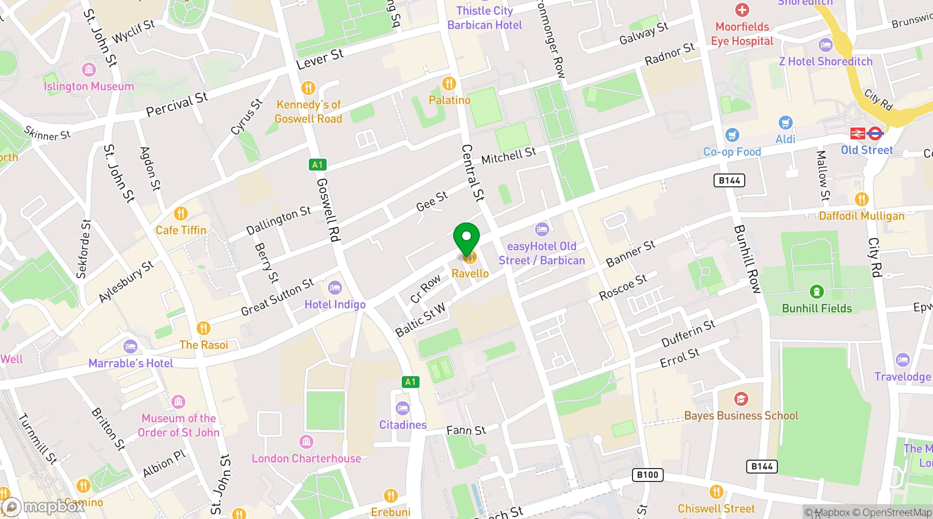Map showing The Gibson Bar