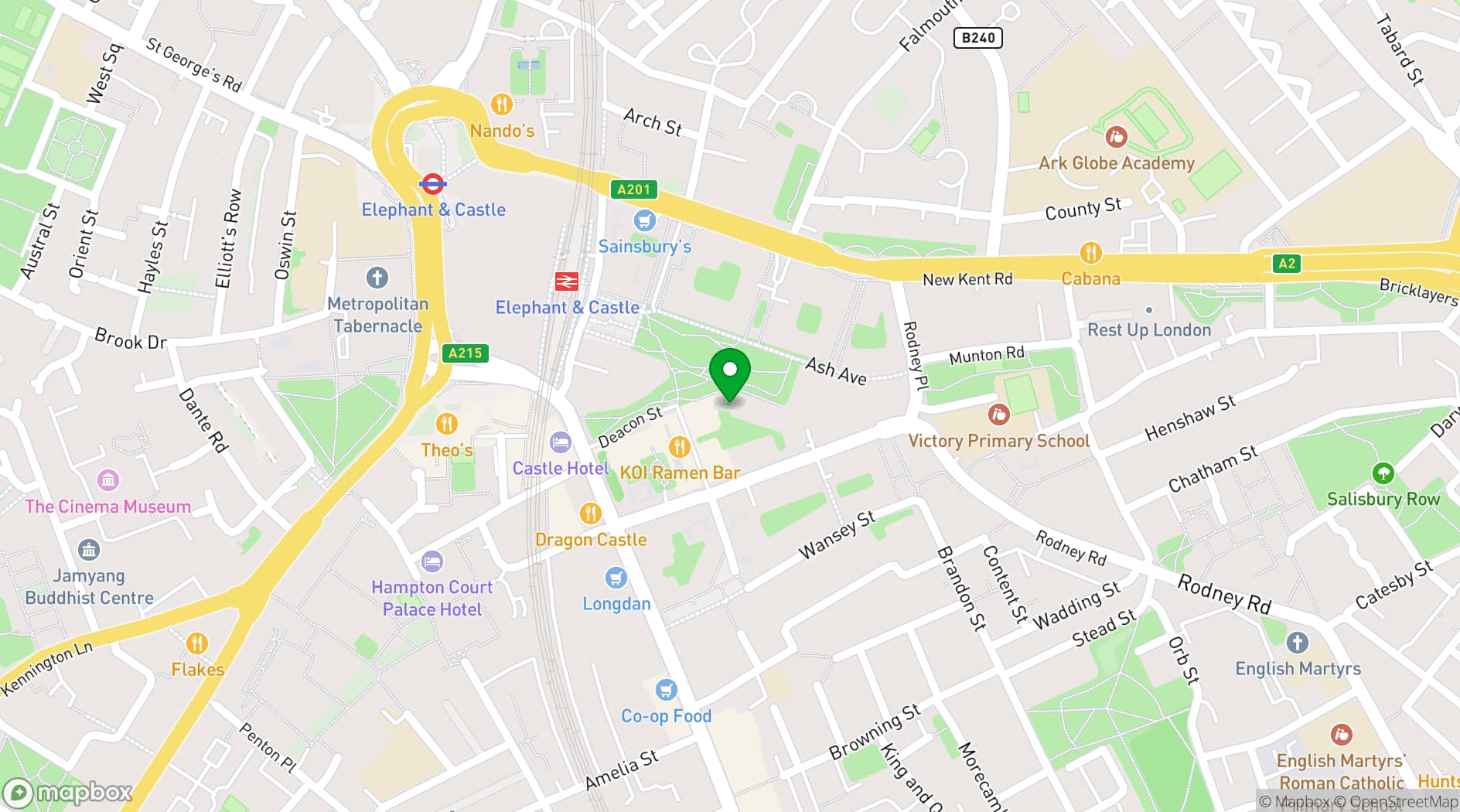 Map showing Betty & Joan's