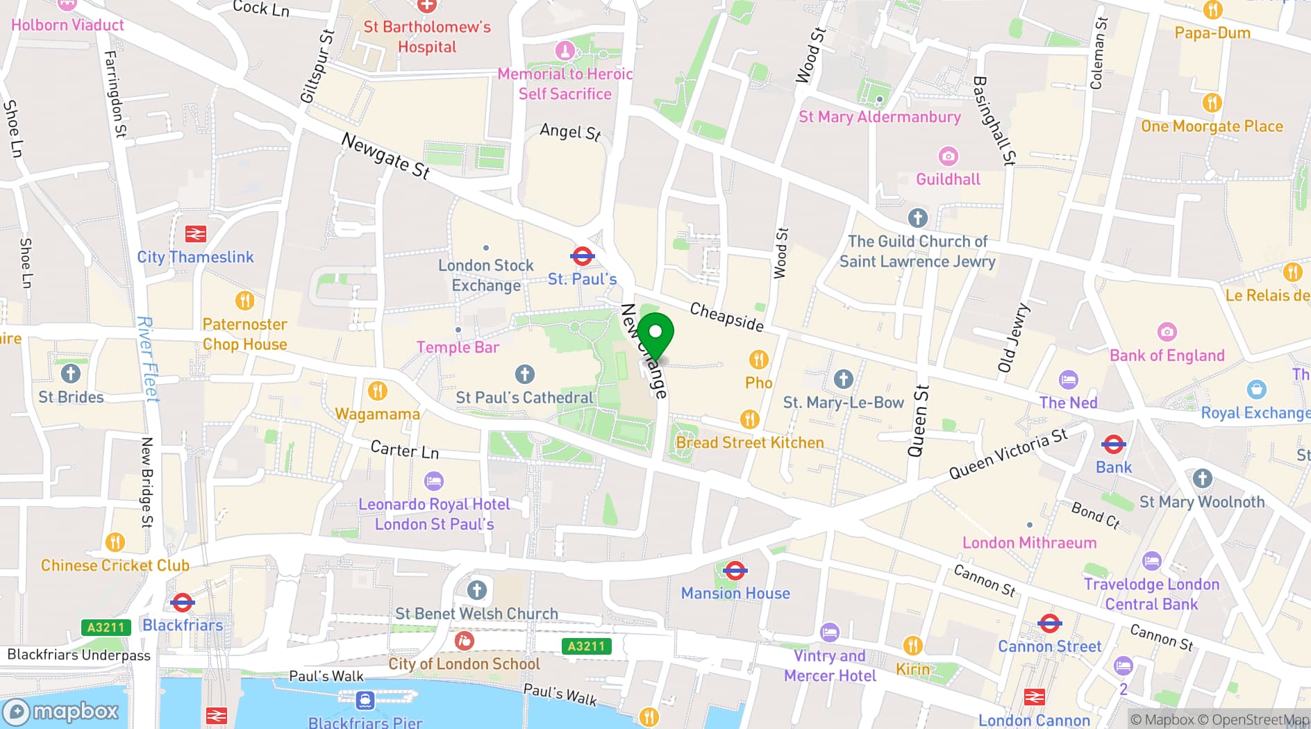 Map showing MYO St Pauls