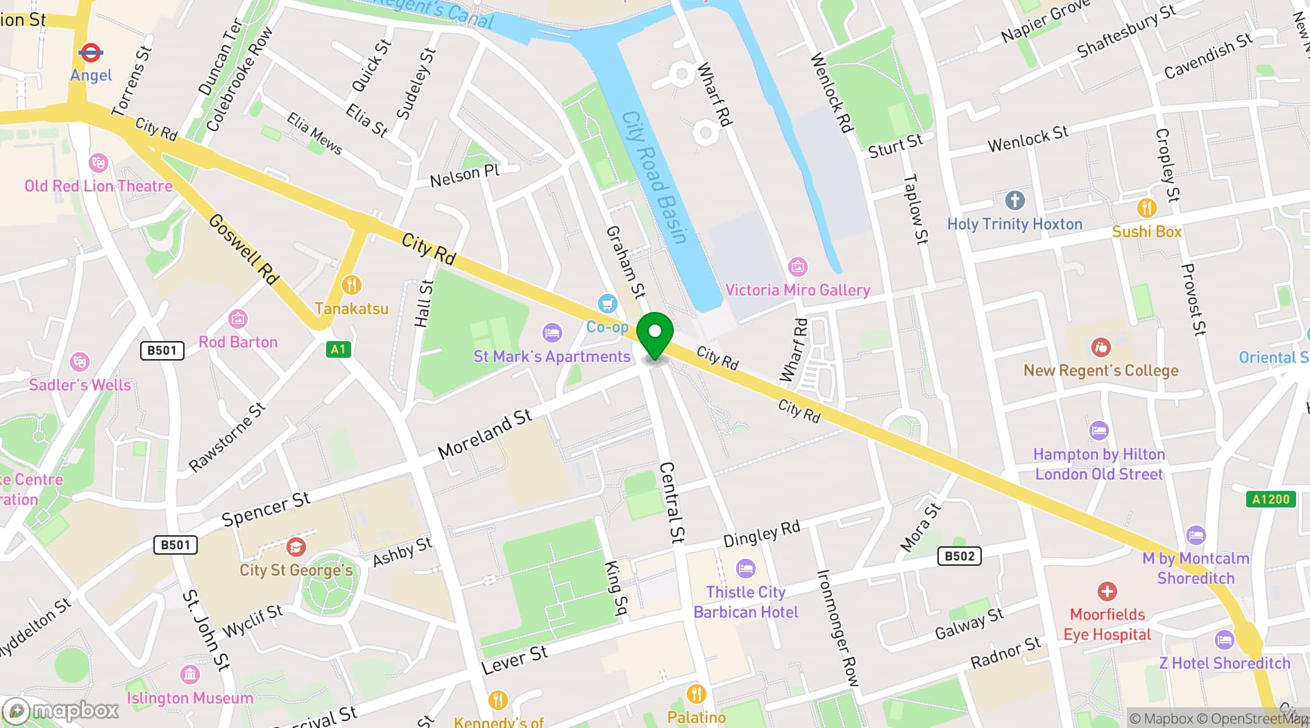 Map showing nhow London